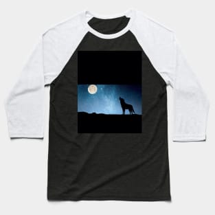 Heulender Wolf Baseball T-Shirt